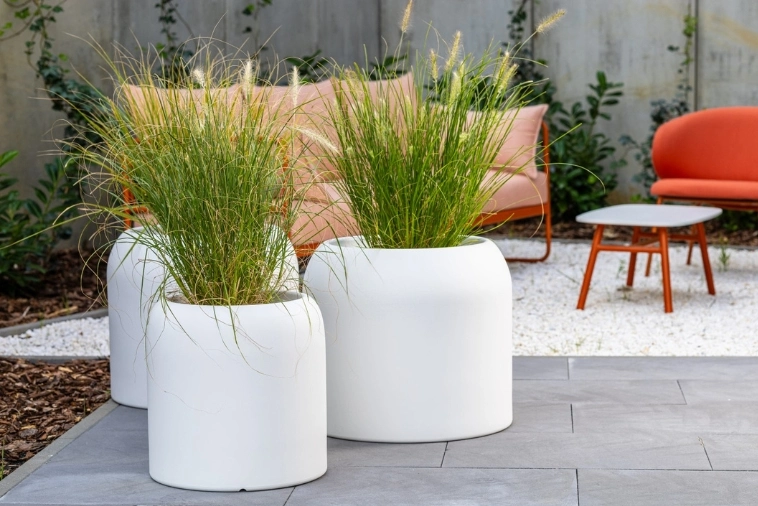 Klasyczna Okrągła Donica do ogrodu Monumo Ambienti  biała 36h